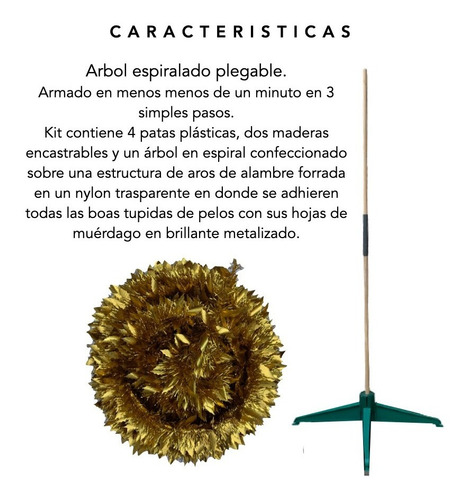 Imagen 4 de 10 de Arbol De Navidad Espiral Plegable 1,50 Mts Con Luz Led