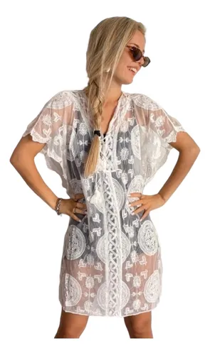 vestido playa vestidos sexys mujer pareos de playa mujer vestidos mujer  verano kimono mujer ropa de mujer Túnica playera de gran tamaño para mujer,  Túnica de playa, Túnica de playa, caftán 