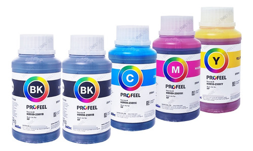 5 X250ml Tinta Profeel Cor H8950 Smarttank 210 581 584 724
