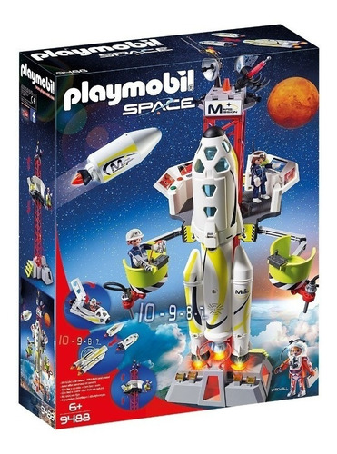 Playmobil 9488 Space Cohete Espacial Con Plataforma Original