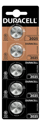 Pack 5 Pilas Cr 2025 Duracell Lithium