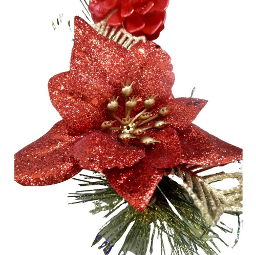 Imagen 4 de 4 de Centro De Mesa Navideño 16cm Soporte Vela Adornos De Navidad