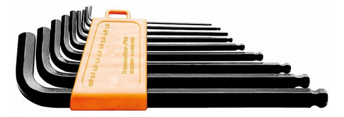 Juego de llaves hexagonales abombadas Tramontina Pro de 9 piezas