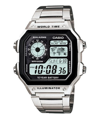 Relógio Casio Ae-1200whd-1avdf Original À Prova D'água 100m