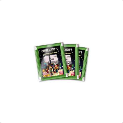 Kit 100 Figurinhas Do Álbum Minecraft 2024 (20 Envelopes)