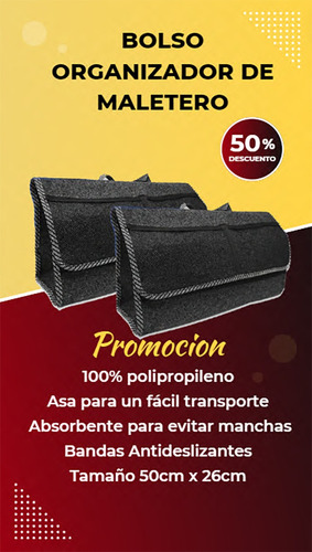 Promocion 2 Bolsos Organizadores De Maletero