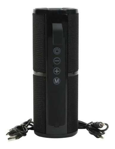 Alto-falante Bluetooth portátil, alto-falante sem fio BOC060 Bluetooth 5.1 de 1 hora com reprodução de som estéreo HD sem usar as mãos, AUX/Micro SD/TF/USB de 3,5 mm, preto