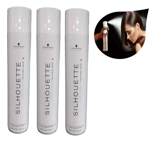 3 Laca Flexible Silhouette Schwarzkopf 500ml