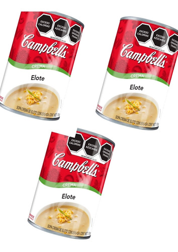 Campbell's Sopa Crema Condensada De Elote 750g 3pzas