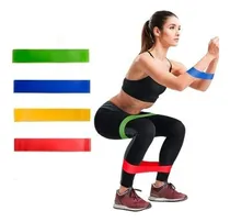 Comprar Kit Set 4 Bandas Elásticas Resistencia Ejercicio + Bolso