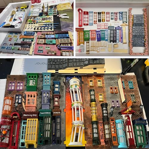 Madera Diagon Alley Book Nook Kit Bookend Stand Bookshelf In