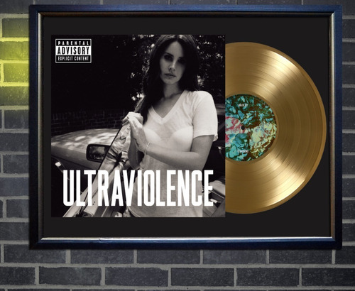 Lana Del Rey Ultraviolence Tapa Lp  Y Disco Oro En Cuadro