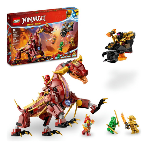 Kit Lego Ninjago Dragón Lava Transformable De Heatwave 71793 3+