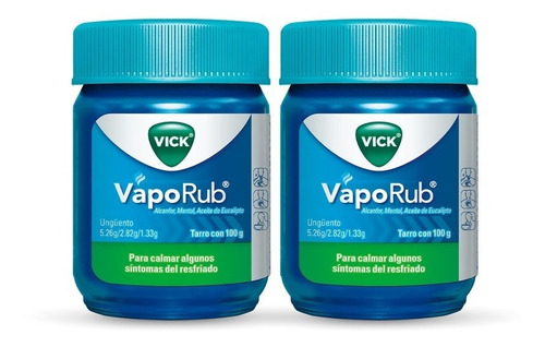 Pack X2 Ungüentos Vick Vaporub Para El Resfriado 200g