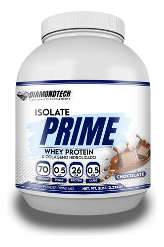 Diamondtech Isolate Proteína Prime Con Colágeno 5lb Sabor Chocolate