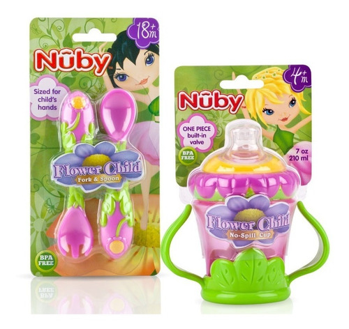 Set De Alimentación Nuby Niñas - Flores X 3 Unds