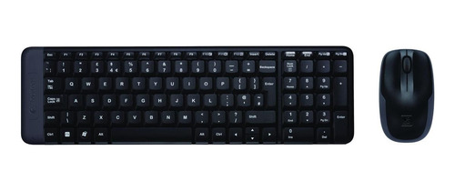 Kit De Teclado E Mouse Sem Fio Logitech Mk220 Português Br Preto Preto