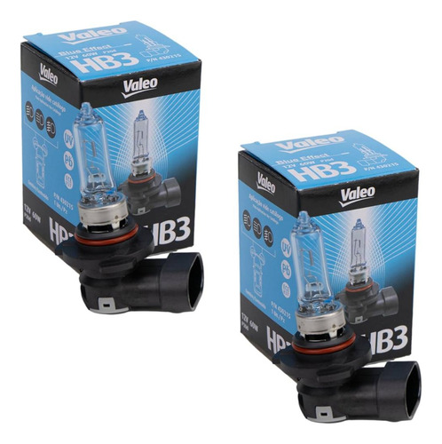 Par Lâmpada Hb3 Blue Effect 12v 60w Halógenas Valeo