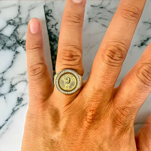 Anillo sello de oro para hombre cheap