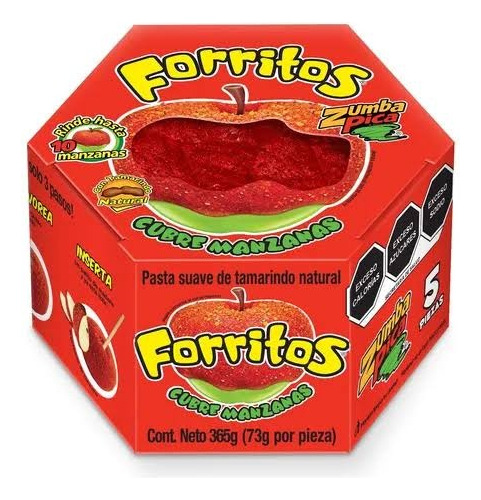 Forritos Cubre Manzana Con Tamarindo 365 Gr