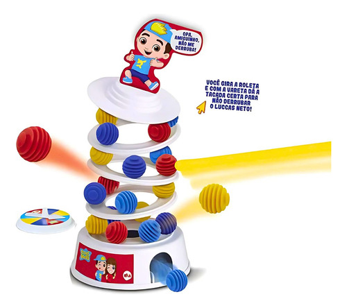 Jogo Avalanche Torre De Bolinhas Instáveis Luccas Neto Elka