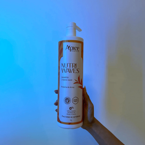 Apice Nutri Waves Shampoo Limpeza Suave 1000ml
