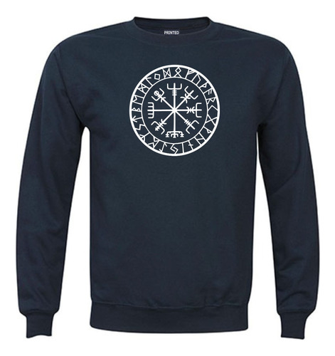 Polerón Polo Estampado Brújula Vikinga - Vegvísir Runas