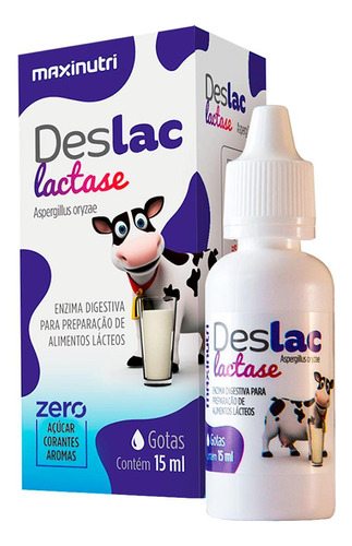 Deslac Lactase Gotas 15ml Intolerância Lactose - Maxinutri