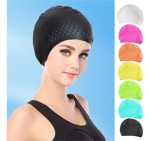 Gorro De Natación Impermeable De Silicona Para Adultos Con P