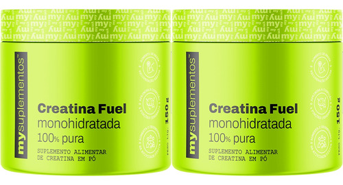 Kit 2x Creatina Monohidratada 100% Pura 150g My Suplementos