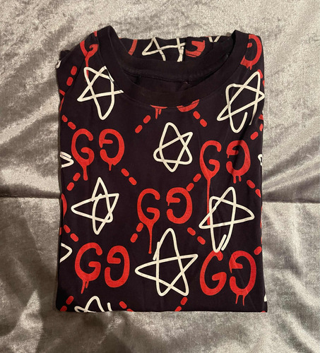 Polera Gucci Diseño Ghost Con Detalles Mínimos Talla S