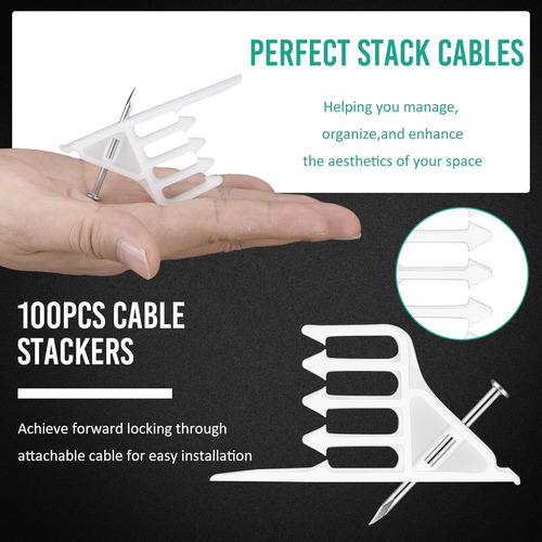 - 100 Apiladores De Cables Eléctricos, Grapas Ordenar ...