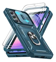 Comprar Funda Uso Rudo Para Galaxy A54 5g Carcasa De Anillo+mica Azul Samsung Galaxy A54 5g