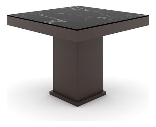 Conjunto De Mesa 100cm Com 4 Cadeiras Santiago Talismã Cor Tabaco/preto