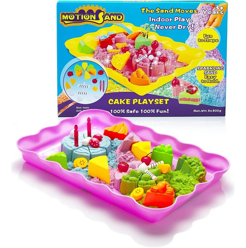 Arena Mágica Motion Sand Cake Playset 3 X 300 Gr