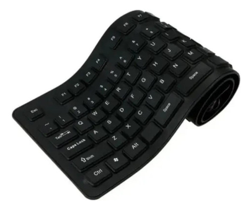 Teclado Borracha Flexível Dobrável Com Fio Usb