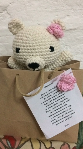 Imagen 4 de 9 de Amigurumi Crochet Osita Con Vestido Bebes Y Niños
