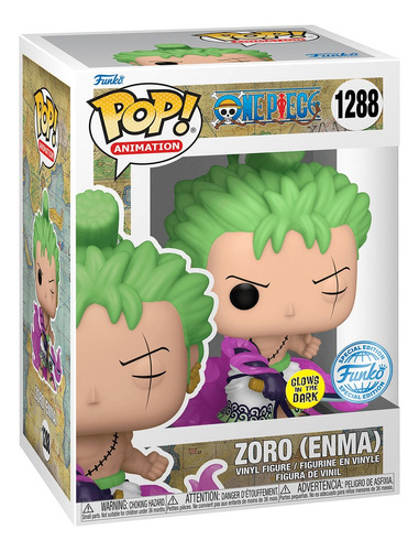Funko Pop! One Piece - Zoro With Enma #1288 Glow Caja Dañada