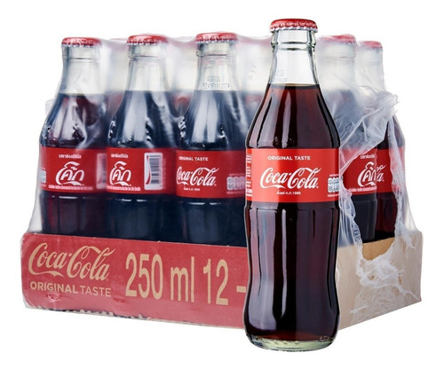 2 Pack Refrigerante Coca-cola Garrafa 6 Unidades 250ml Cada