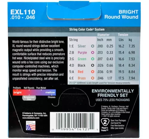 Cuerdas Guitarra Electrica - EXL110