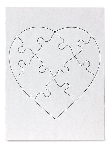 Hygloss Products - Rompecabezas De Corazón En Blanco Para De