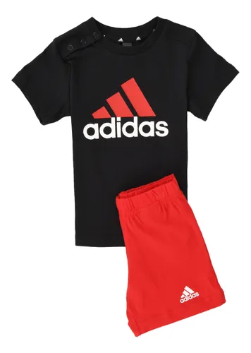 Conjunto Adidas Essentials 3S Mujer Rojo