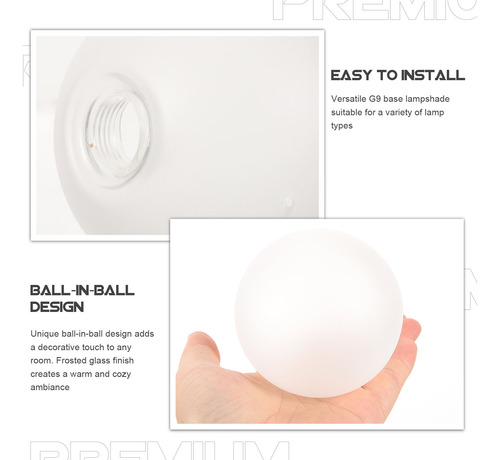 Pantalla Colgante De Lámpara De Vidrio Con Forma De Globo De