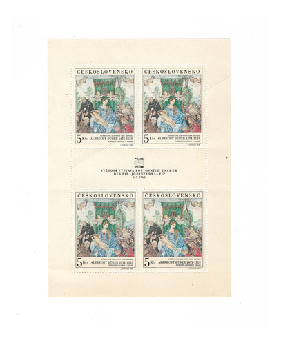  Checoslovaquia 1968 Expo Filatelica Folleto 4 Sellos 1563  