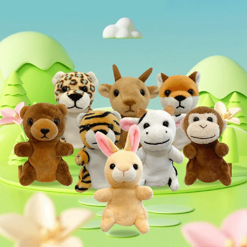 Mini Marionetas De Dedo De Animales Muñeco De Burro De Peluc