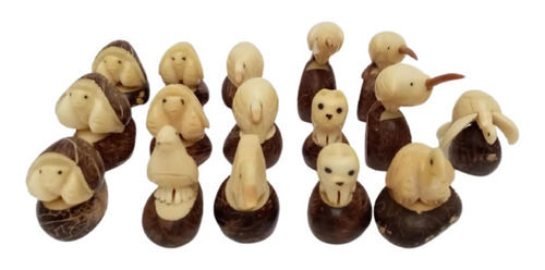 Figuras De Tagua Arte Marfil Vegetal Diferentes Animales 6cm