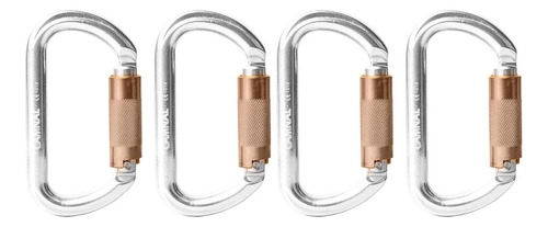 4pcs 25kn Rock Climbing Gate Bloqueo De Mosquetón Rappel