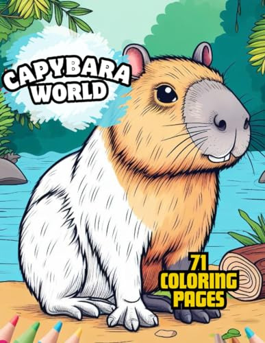 Libro Para Colorear De Capibaras: Lindos Capibaras Para Colo