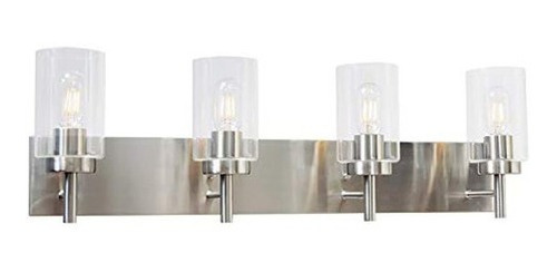 Vinluz 4 Luces Baño Vanidad Lampara De Pared Apliques De N