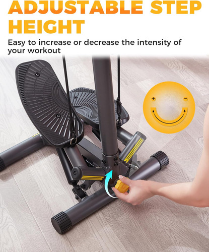 Stepper Machine With Resistance Bands, Mini Stepper Wit...